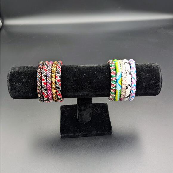 Lot of 10 Sashka Co Handmade Beaded Bracelets – Fair Trade Artisan Craft – Nepal - Picture 1 of 6